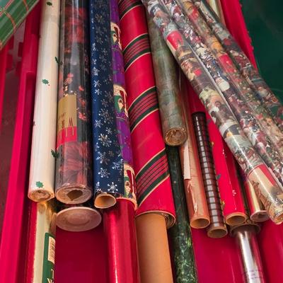 Holiday wrap in two totes