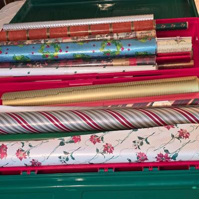 Holiday wrap in two totes