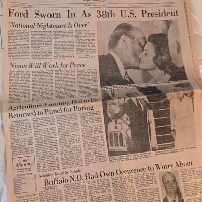 Presidential Newspaper ephemera