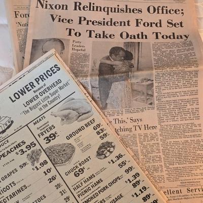 Presidential Newspaper ephemera