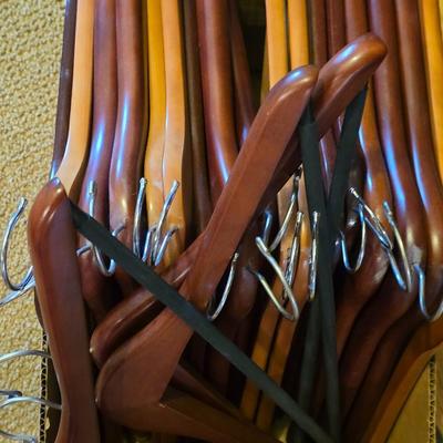 Box of wood hangers
