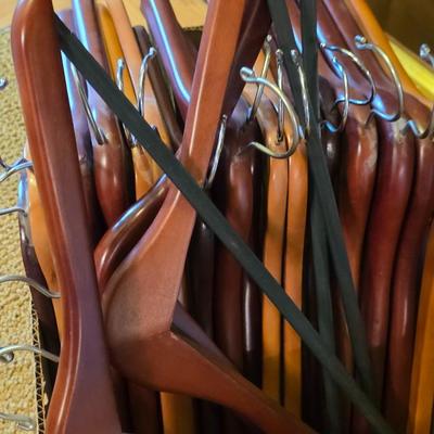 Box of wood hangers