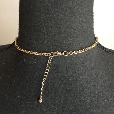 Gold tone statement necklace