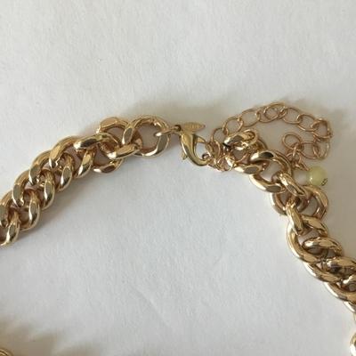 Beautiful gold toned, faux, pearl SHB makers mark necklace very beautiful very nice