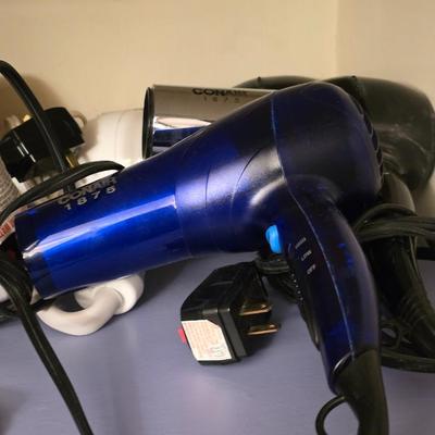 Hair dryers, curling irons, brushes & travel kits