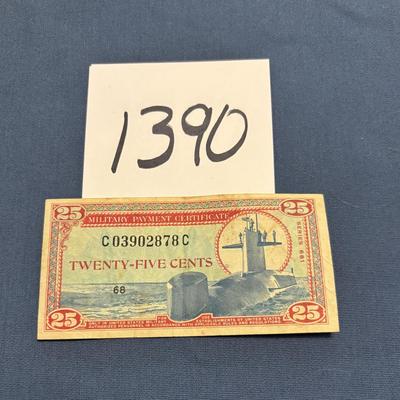 Vintage Military Payment Certificate