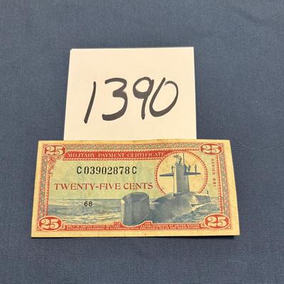 Vintage Military Payment Certificate