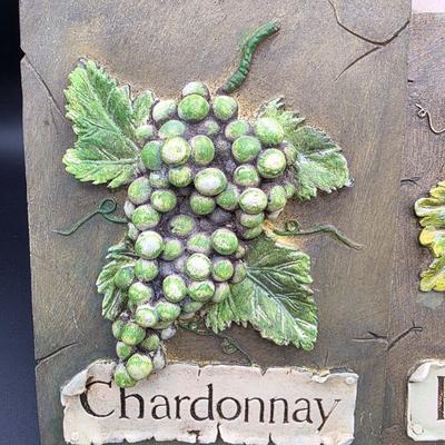 LOT 79: Vintage Wine-Themed Decorative Items
