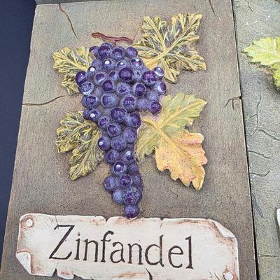 LOT 79: Vintage Wine-Themed Decorative Items