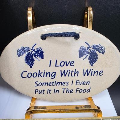 LOT 79: Vintage Wine-Themed Decorative Items