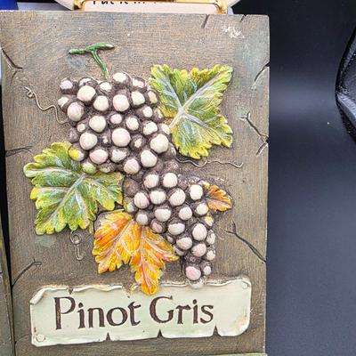 LOT 79: Vintage Wine-Themed Decorative Items