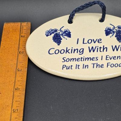 LOT 79: Vintage Wine-Themed Decorative Items