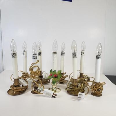 LOT 84: Vintage Lot of Candles and Christmas Lights Decorations