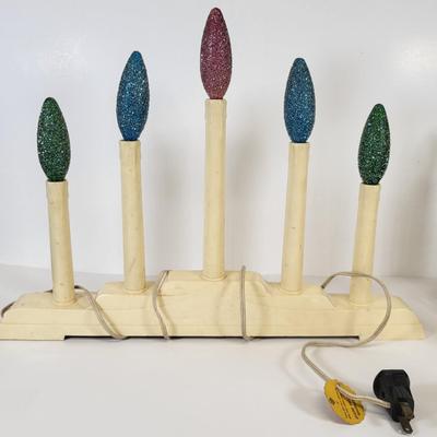 LOT 84: Vintage Lot of Candles and Christmas Lights Decorations