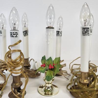 LOT 84: Vintage Lot of Candles and Christmas Lights Decorations