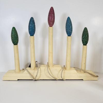 LOT 84: Vintage Lot of Candles and Christmas Lights Decorations