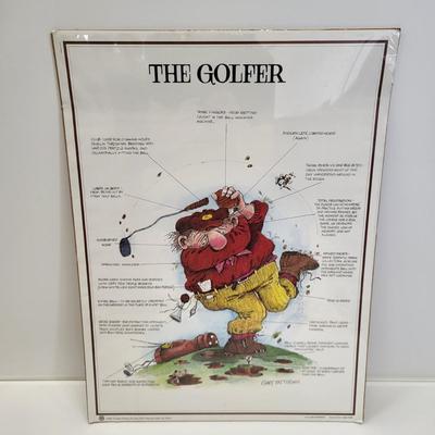 LOT 88: Variety of Golf Themed Items Including VHS Tapes, Posters and More