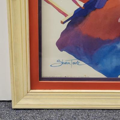 LOT 99: Framed Water Color Artwork by Sharon Towle