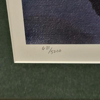 LOT 100: Framed Artwork of The 16th Hole of The Players Stadium Course at TPC Sawgrass in Ponte Vedra, Florida.