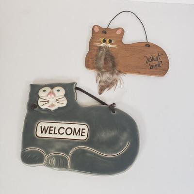 LOT 101: Cat Collection; Wall Hangings with Goebel Victoria Ashlea Original Doll