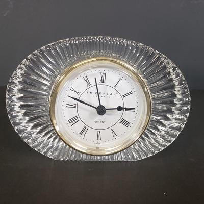LOT 103: Collection of Crystal Desktop and Mantel Clocks; Waterford, Killarney, and Others