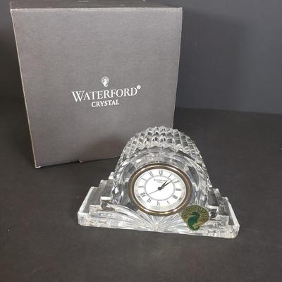 LOT 103: Collection of Crystal Desktop and Mantel Clocks; Waterford, Killarney, and Others