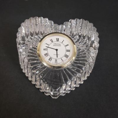 LOT 103: Collection of Crystal Desktop and Mantel Clocks; Waterford, Killarney, and Others