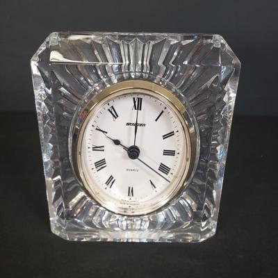 LOT 103: Collection of Crystal Desktop and Mantel Clocks; Waterford, Killarney, and Others