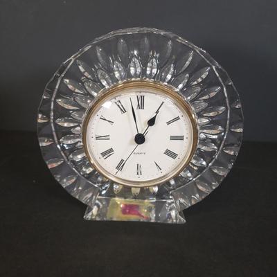 LOT 103: Collection of Crystal Desktop and Mantel Clocks; Waterford, Killarney, and Others