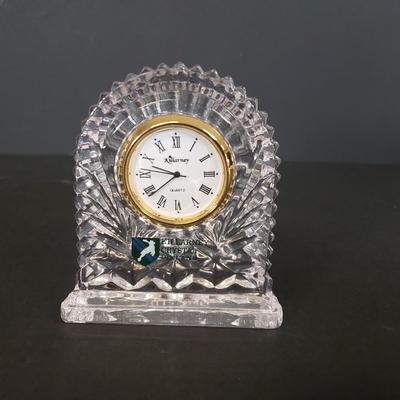 LOT 103: Collection of Crystal Desktop and Mantel Clocks; Waterford, Killarney, and Others