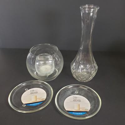 LOT 105: Assorted Decor; Celestial Candle Holders, West German Crystal Bird in Cage, Many Candles & More