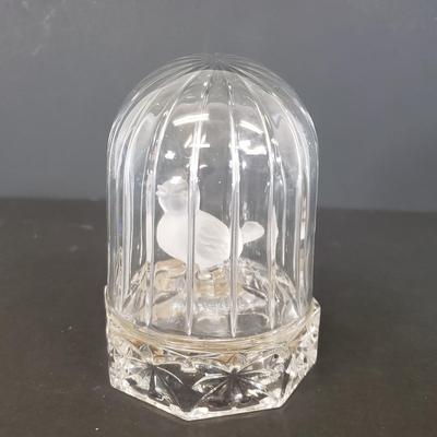 LOT 105: Assorted Decor; Celestial Candle Holders, West German Crystal Bird in Cage, Many Candles & More