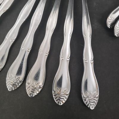 LOT 108: Assortment of Flatware; Continental and Mayflower Patterns with Nutcrackers and Picks