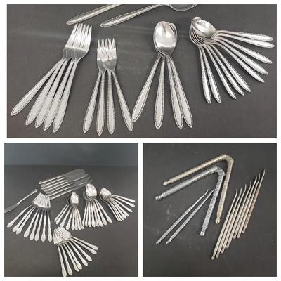 LOT 108: Assortment of Flatware; Continental and Mayflower Patterns with Nutcrackers and Picks