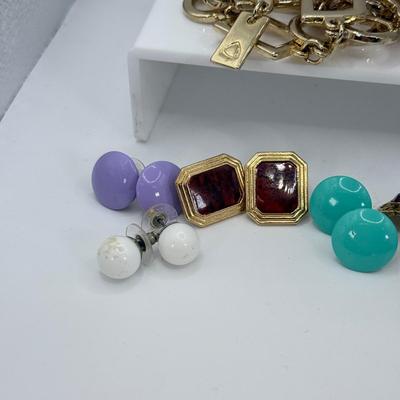 LOT 119: Colorful Collection of Necklaces & Pierced Earrings