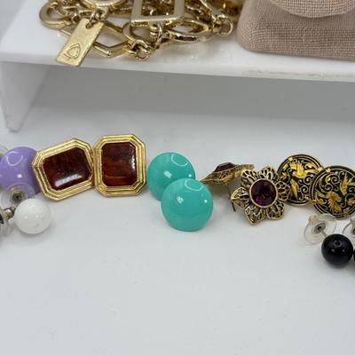 LOT 119: Colorful Collection of Necklaces & Pierced Earrings