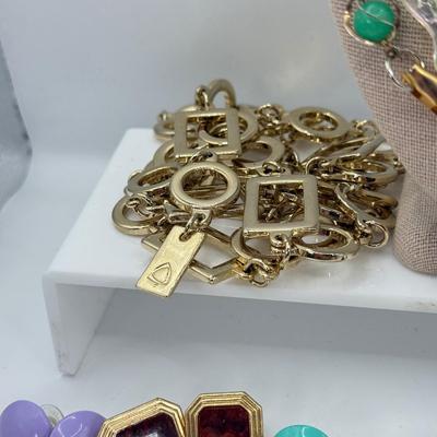 LOT 119: Colorful Collection of Necklaces & Pierced Earrings