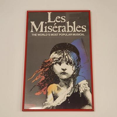 LOT 122: Four Framed Posters Including Albert Einstein, Les Miserables and More