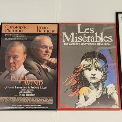 LOT 122: Four Framed Posters Including Albert Einstein, Les Miserables and More