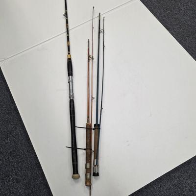 LOT 133: Vintage Fishing Rod Collection, Includes A J.C. Higgins Bamboo Rod
