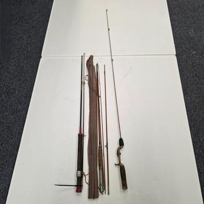 LOT 134: Vintage Fly Rod Collection With A Montague Bamboo Fishing Rod