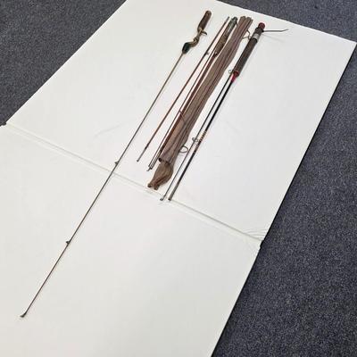 LOT 134: Vintage Fly Rod Collection With A Montague Bamboo Fishing Rod
