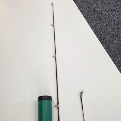 LOT 135: Vintage Fishing Rod W/Pflueger Freespeed 100 Spinning Reel & An LL Bean Travel Rod W/Case