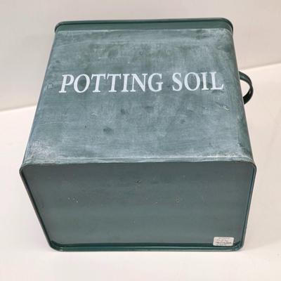 LOT 137: Vintage Gardening Tin & Decorative Milk Can Design, Barnyard Themed Popcorn Tin