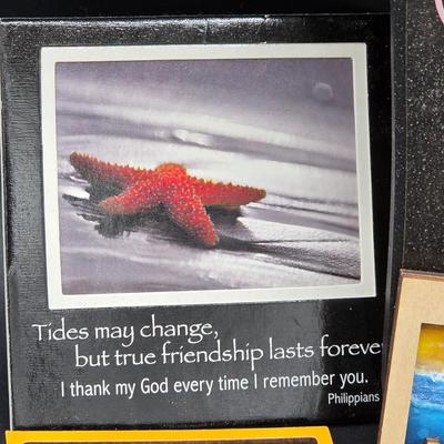 LOT 140: Vintage Home Decor Collection, Includes Electric Candle Warmers, Framed Cottage Prints, Inspirational Items & More