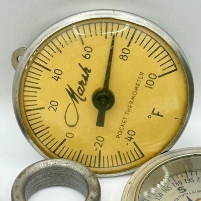LOT 146: WWII Compass, US Navy Liaque Lapel Pins & More