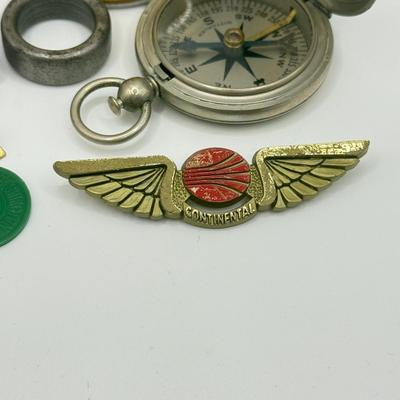 LOT 146: WWII Compass, US Navy Liaque Lapel Pins & More