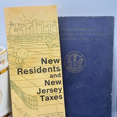 LOT 150: Order of the Eastern Star Bible, New Residents & NJ Taxes Vintage Pamphlet, Lebanon Valley College Stein & More