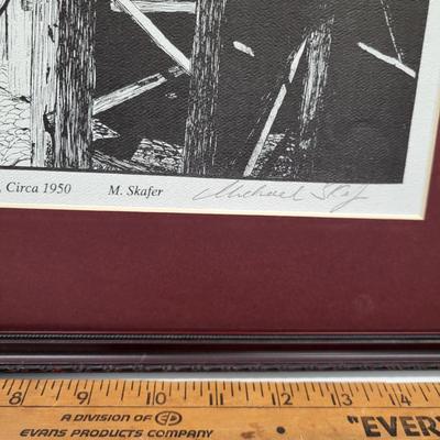 LOT 153: Three Framed Artworks of Ketchikan, Alaska by M. Skafer