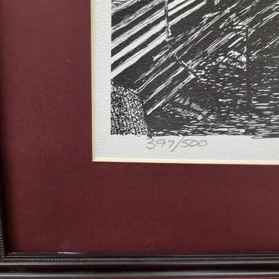 LOT 153: Three Framed Artworks of Ketchikan, Alaska by M. Skafer